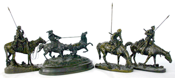 Four bronzes by Russian artist Eugene Lanceray from a single collection brought a total of $95,150.