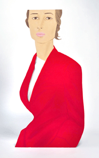 Alex Katz (b 1927), "Anne,†1996, oil on aluminum, 42 by 22 inches. Promised gift. Art ©Alex Katz/Licensed by VAGA, New York City.