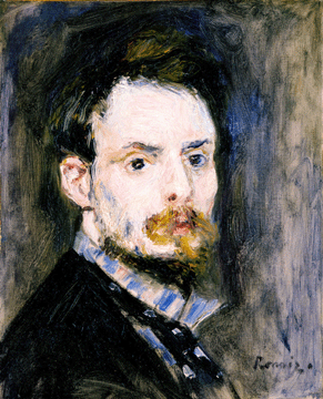 Pierre-Auguste Renoir, "Self Portrait,†circa 1875, oil on canvas, 15 3/8 by 12½ inches, Sterling and Francine Clark Art Institute, Williamstown, Mass.