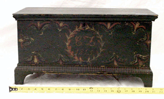 The 1815 Schoharie County blanket box measured 21 inches and brought $9,200.