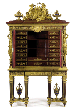 John Webb, Hertford jewel cabinet, commissioned by John Rutter in Paris for the 4th Marquess of Hertford, 1855‱857, sold for $3,176,000, establishing a new record for Nineteenth Century furniture.
