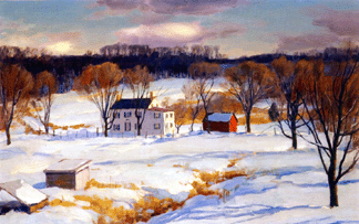 Leading New Hope School offerings was this oil on Masonite, "Evening in Aquetong,† by Harry Leith-Ross, who had three works in the sale. This one achieved $60,000.