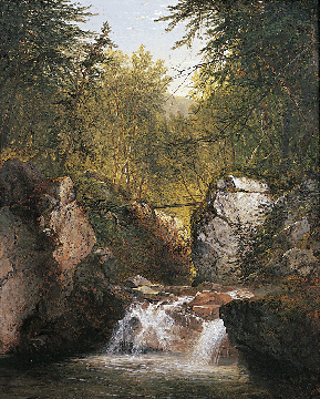 John F. Kensett (1816‱872), "Bash Bish, 1855, oil on canvas, 36 by 29 inches, National Academy Museum, bequest of James A. Suydam.