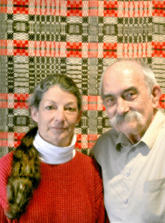 Founders of the National Museum of the American Coverlet, Melinda and Laszlo Zonger. 