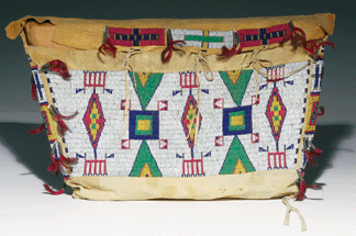 A matched pair of Sioux beaded bags, one shown, fetched more than $20,000.