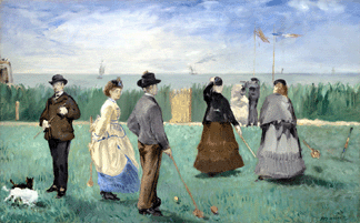 Manet's "The Croquet Party,†from "Manet to Matisse: Impressionist Masters From the Marion and Henry Bloch Collection,†one of three temporary exhibitions in the new Bloch Building.