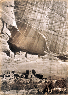 "Ancient Ruins in the Canyon de Chelle, N.M.†by Timothy O'Sullivan, 1873, vintage albumen print. Nelson-Atkins Museum of Art; gift of Hallmark Cards, Inc.