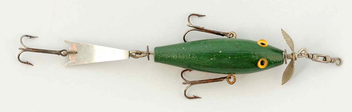 Sold at Auction: 5) Vintage Wood and Jointed Fishing Lures