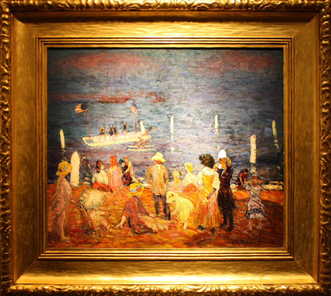 Questroyal Fine Art showcased a brilliantly hued painting by William Glackens (1870–1938) titled “The Seashore.” Dealer Lou Salerno coaxed it from its previous owner just days before the fair, but he had the $ 7,000 custom frame created ahead of time, just in case.