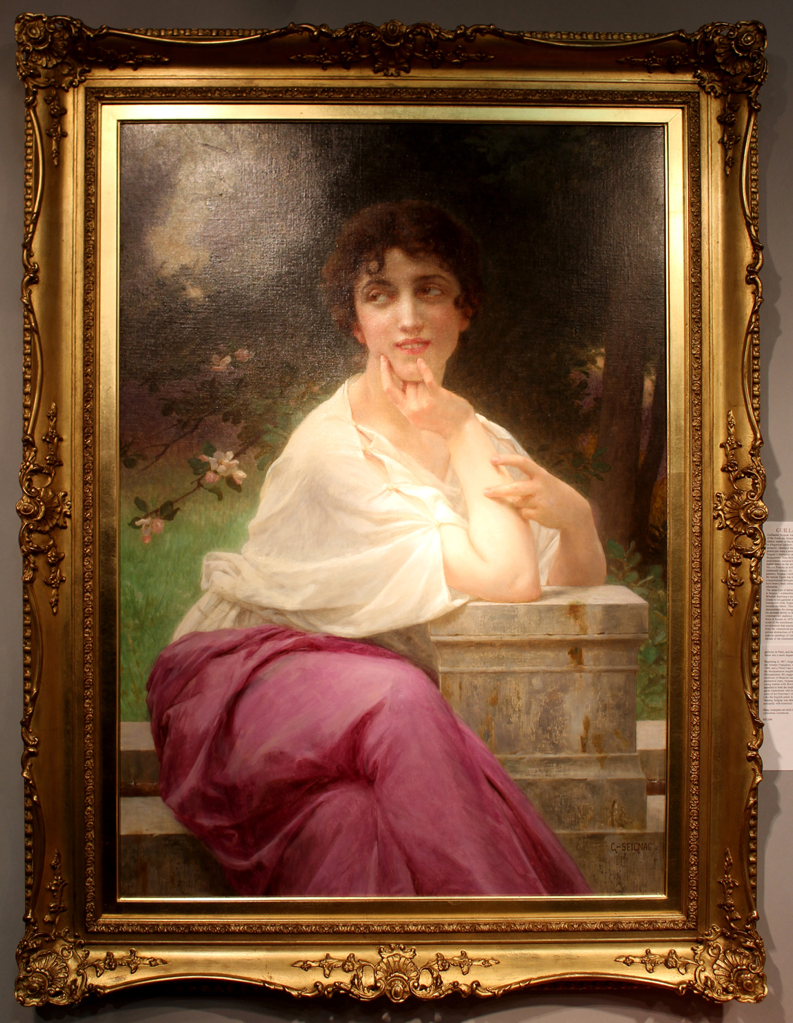 “I saw some old clients and had lots of interest from new clients,” said fine art dealer David Brooker of Woodbury, Conn., who showed this portrait by French Nineteenth Century academic painter Guillaume Seignac. A student of William-Adolphe Bouguereau at the École des Beaux-Arts, Seignac’s portraits of beautiful young women with flowing hair and diaphanous clothing found great appeal.