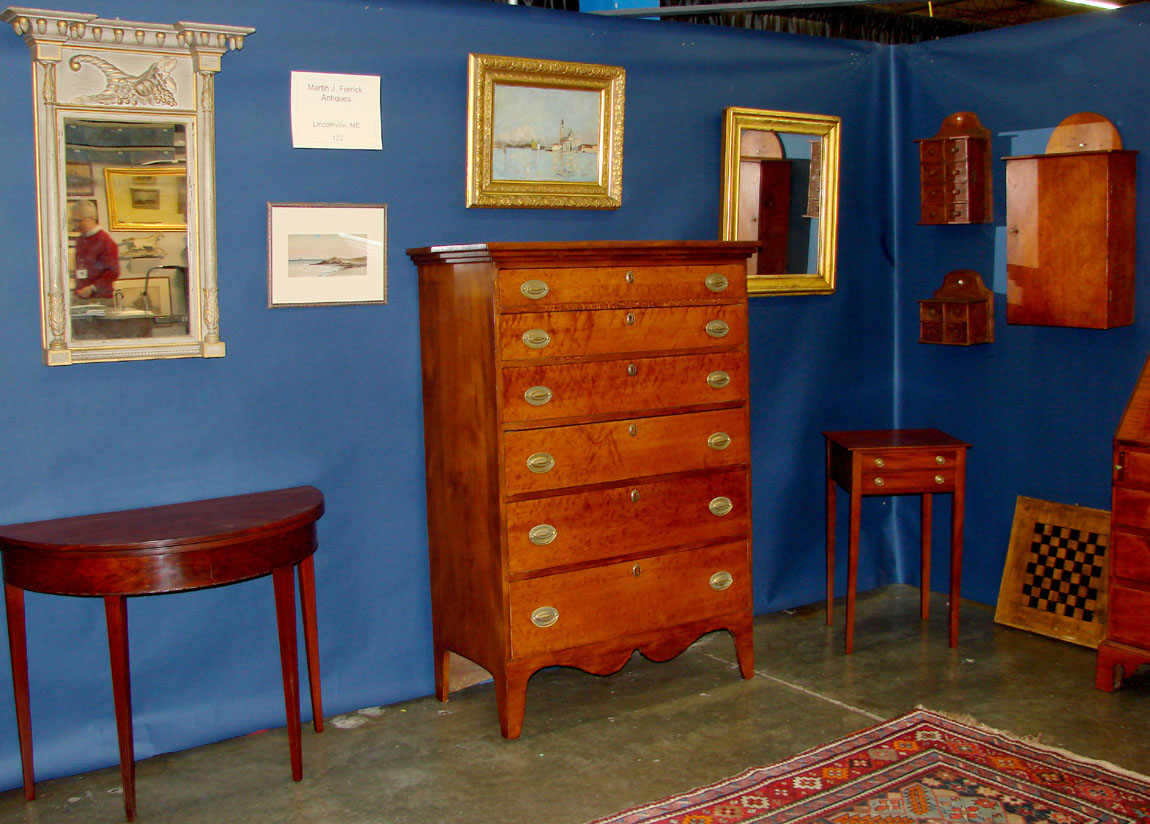 Martin Ferrick, Lincolnville, Maine, specializes in early American furniture.