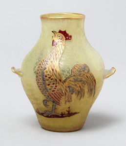 Daum-Nancy-Rooster-Vase