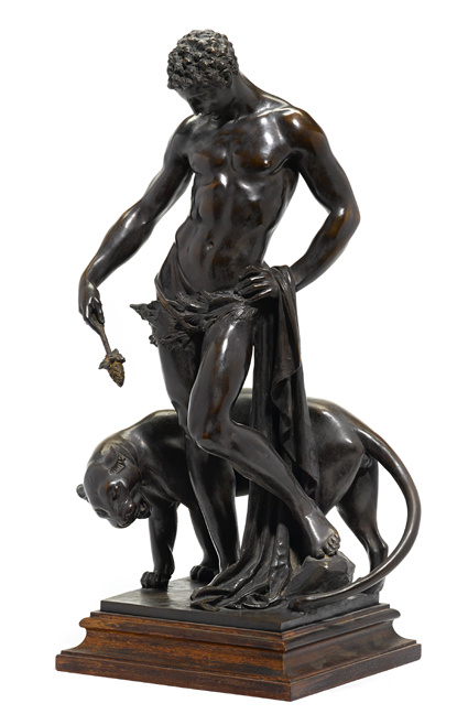 Edward Francis McCartan (1879–1947), “Dionysus (Boy and Panther Cub),” fetched $ 209,000. —Bonhams