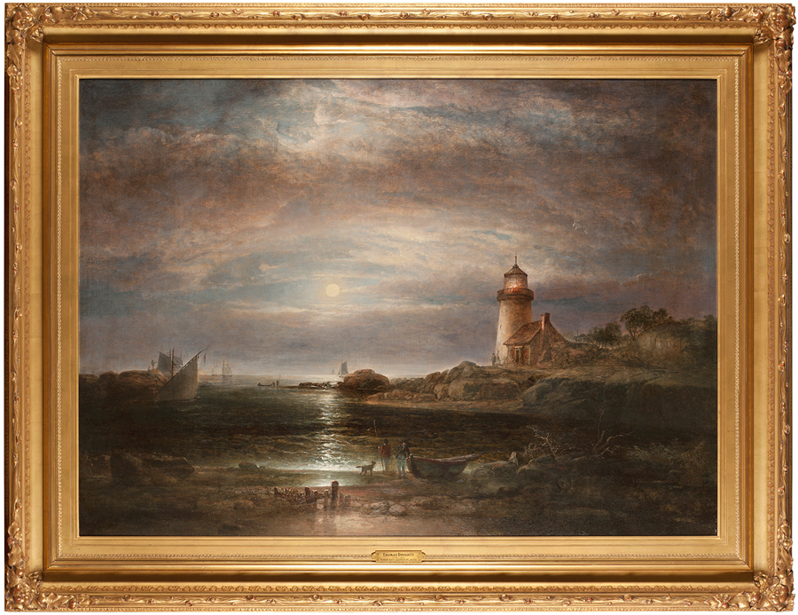 Thomas Doughty (1793–1856), “Desert Rock Lighthouse, Maine,” circa 1836–1848, oil on canvas, 34 by 48 inches.