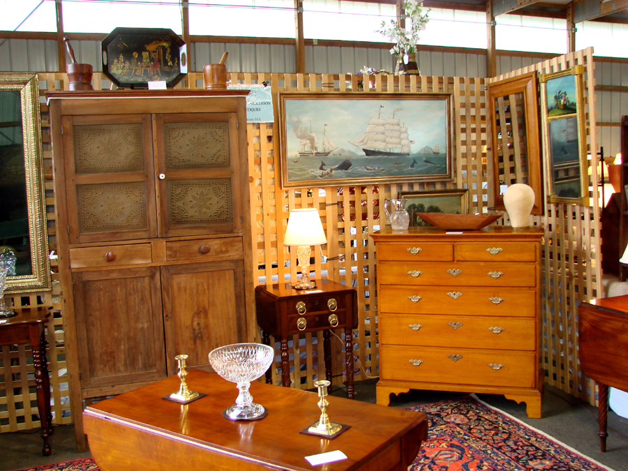 William Nickerson Antiques, Orleans, Mass., had a selection of clean, refinished furniture ready to go.