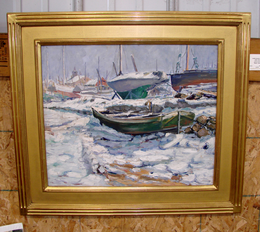 One of three paintings by C. Arnold Slade in the booth of Bradford Trust, Harwich Port, Mass. It was priced at $ 4,000, and they have about a dozen more.