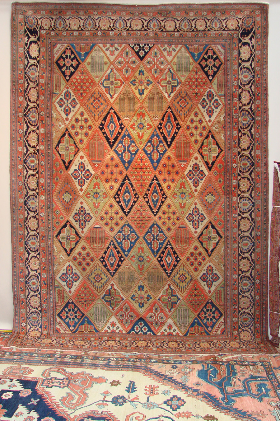 Doug Stock, Quadrifoglio Gallery, South Natick, Mass., offered an exceptionally fine Mohtashem Keshawn carpet. Made in Persia, circa 1880, it was one of the more expensive rugs in the show.