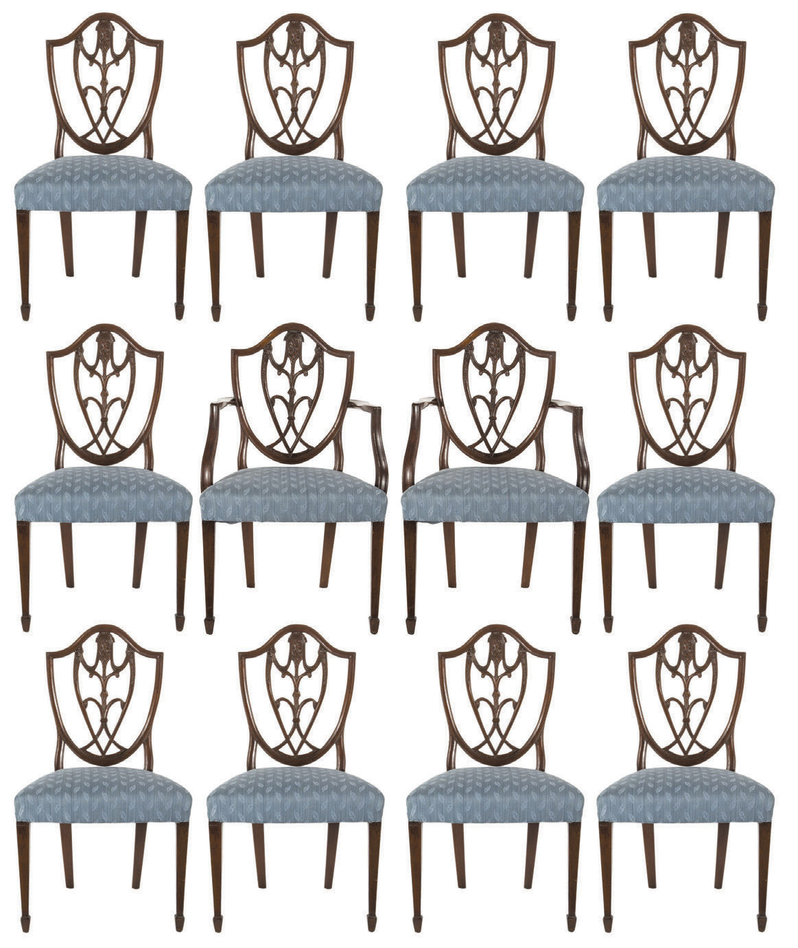 Set of 12 Charleston Federal chairs ($ 8/12,000).