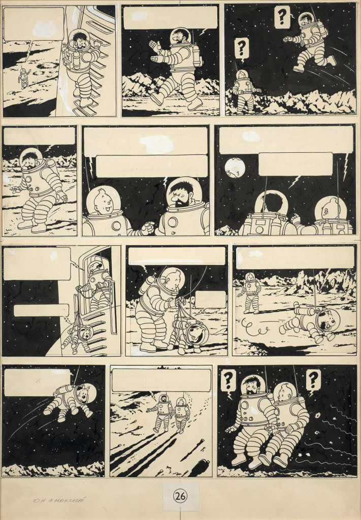 HERGE Planche On a marché sur la lune HD © HergeMoulinsart2016