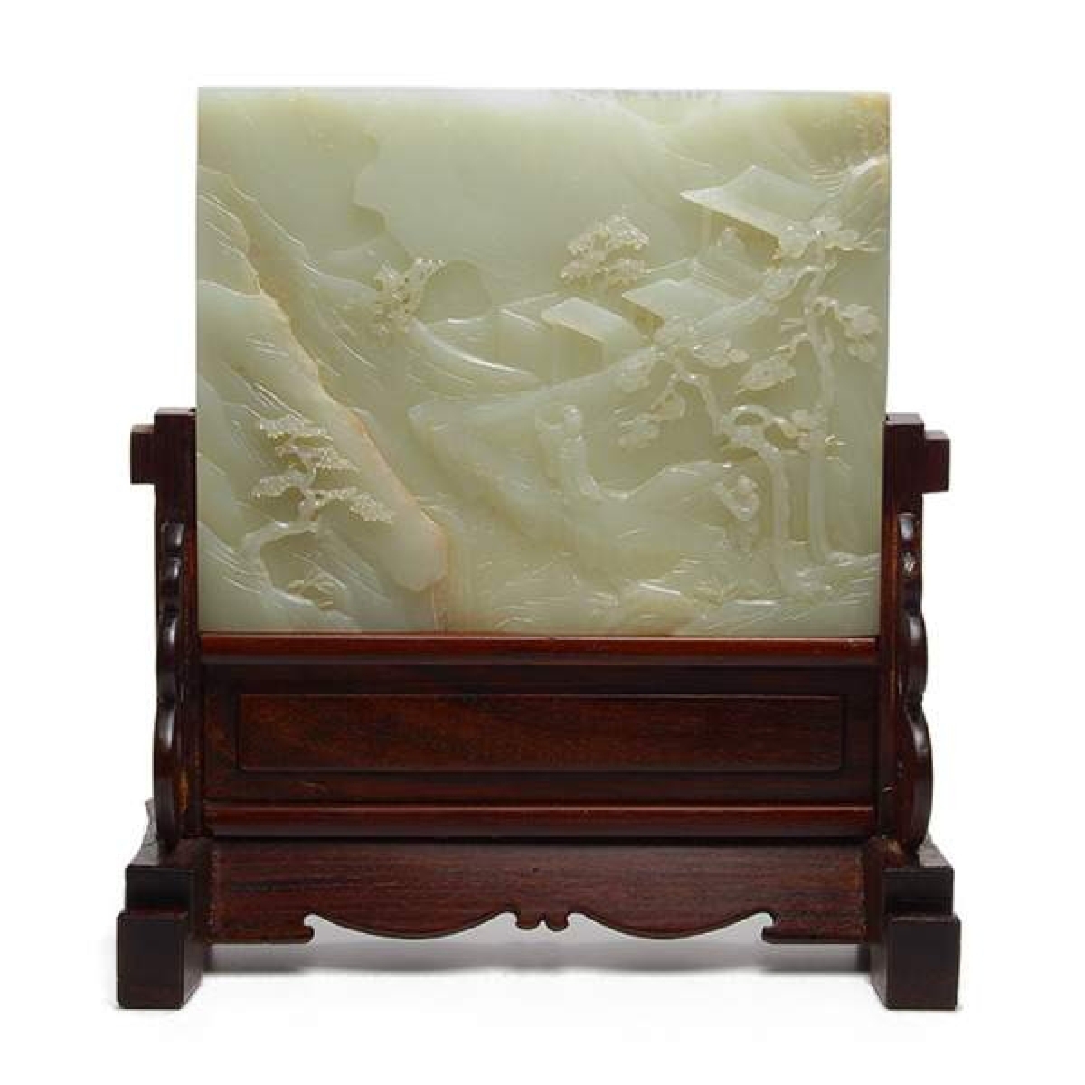A jade table screen sold for $100,300.