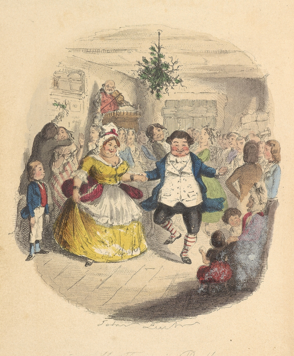 Charles Dickens (1812–1870), A Christmas Carol, London: Chapman & Hall, 1844. Illustration by John Leech depicting Mr Fezzywig’s Ball. The Morgan Library & Museum.