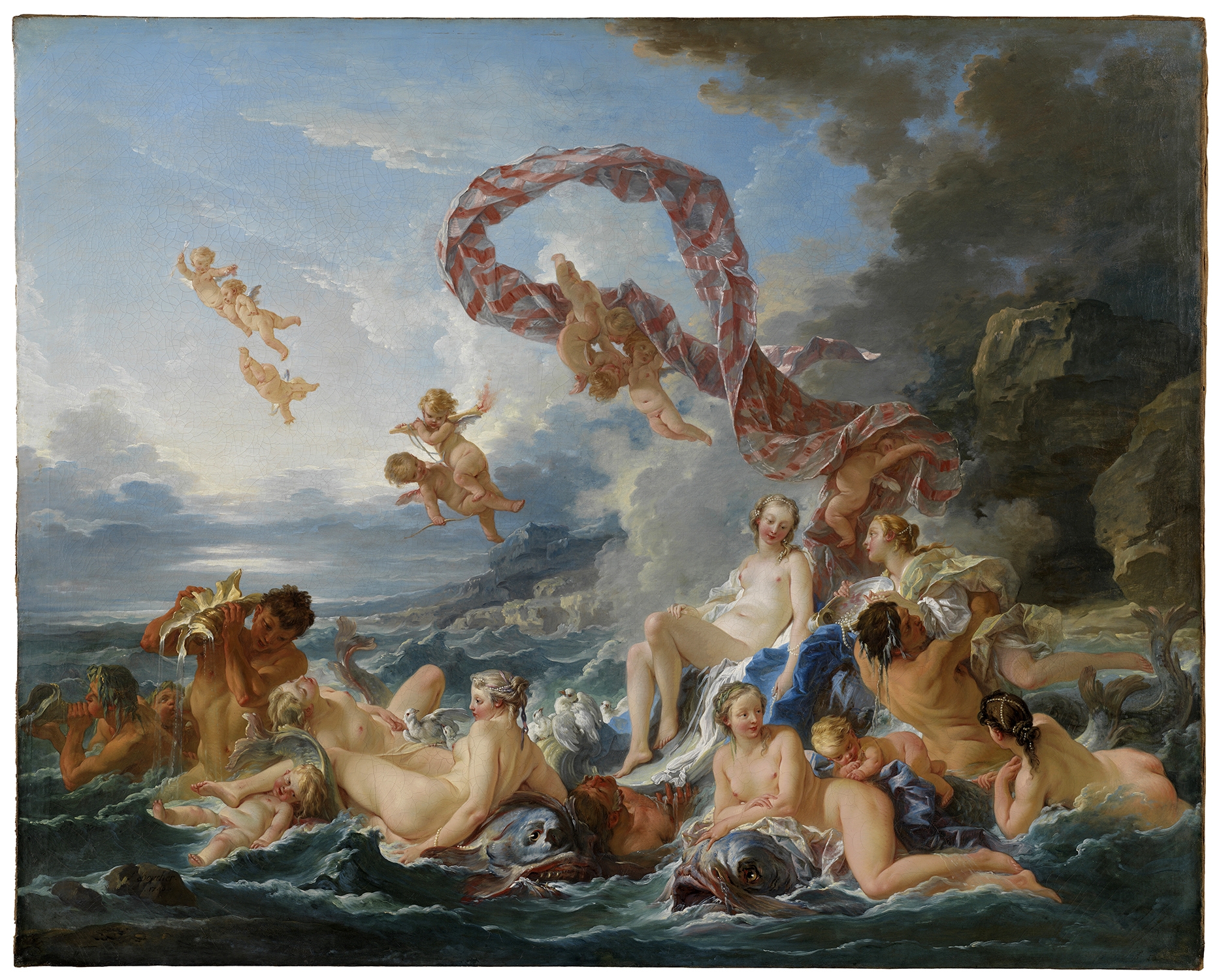 François Boucher (French, 1703–1770), “The Triumph of Venus,” 1740, oil on canvas. Nationalmuseum, Stockholm.All photos by Cecilia Heisser / Nationalmuseum.