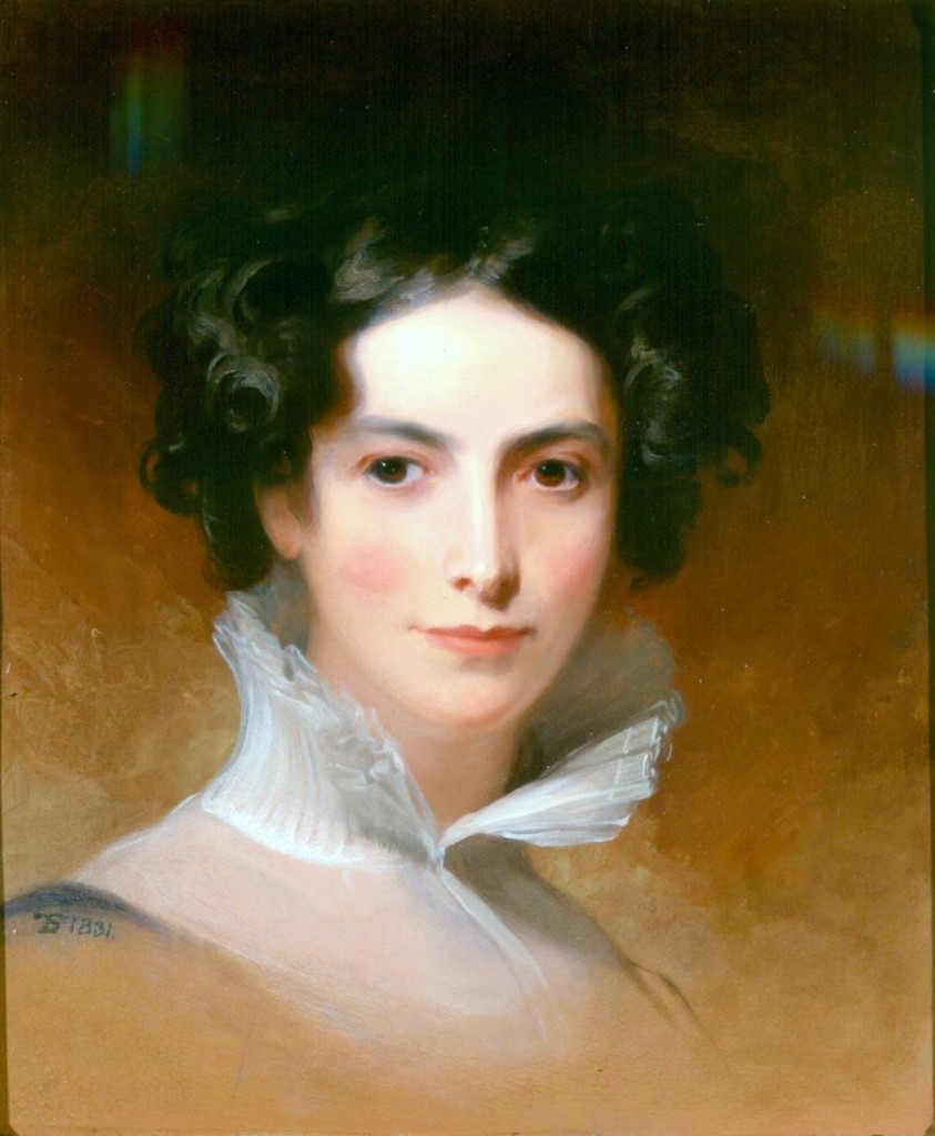 Rebecca Gratz made history when she and other female members of Philadelphia’s Congregation Mikveh Israel founded the first Jewish lay charitable organization in the nation, the Female Hebrew Benevolent Society, in 1819 and the first Jewish Sunday School in 1838. Three oil portraits of Gratz by Thomas Sully are known. This oil on panel is from 1831. The Rosenbach Museum and Library