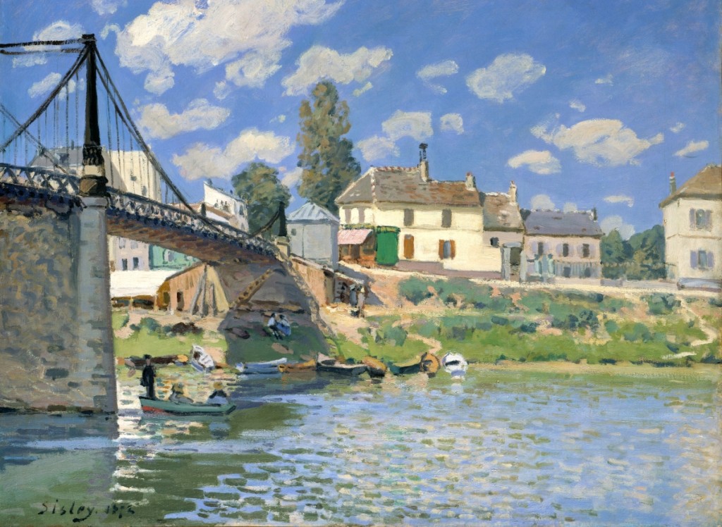 “The Bridge at Villeneuve-la-Garenne,” 1872, oil on canvas. The Metropolitan Museum of Art, gift of Mr and Mrs Henry Ittleson Jr, 1964.