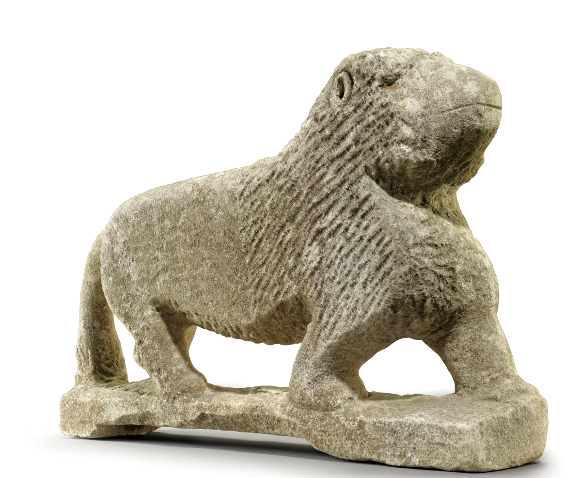 A carved limestone lion by William Edmondson heads Christie’s January 20 sale of Outsider and vernacular art.