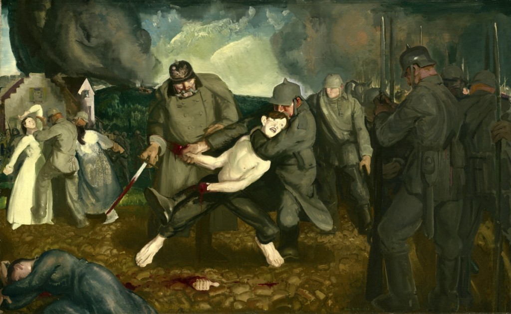 “The Germans Arrive” by George Bellows (1882–1925), 1918. Oil on canvas, 49½ by 79¼ inches. Courtesy Ian M. Cumming