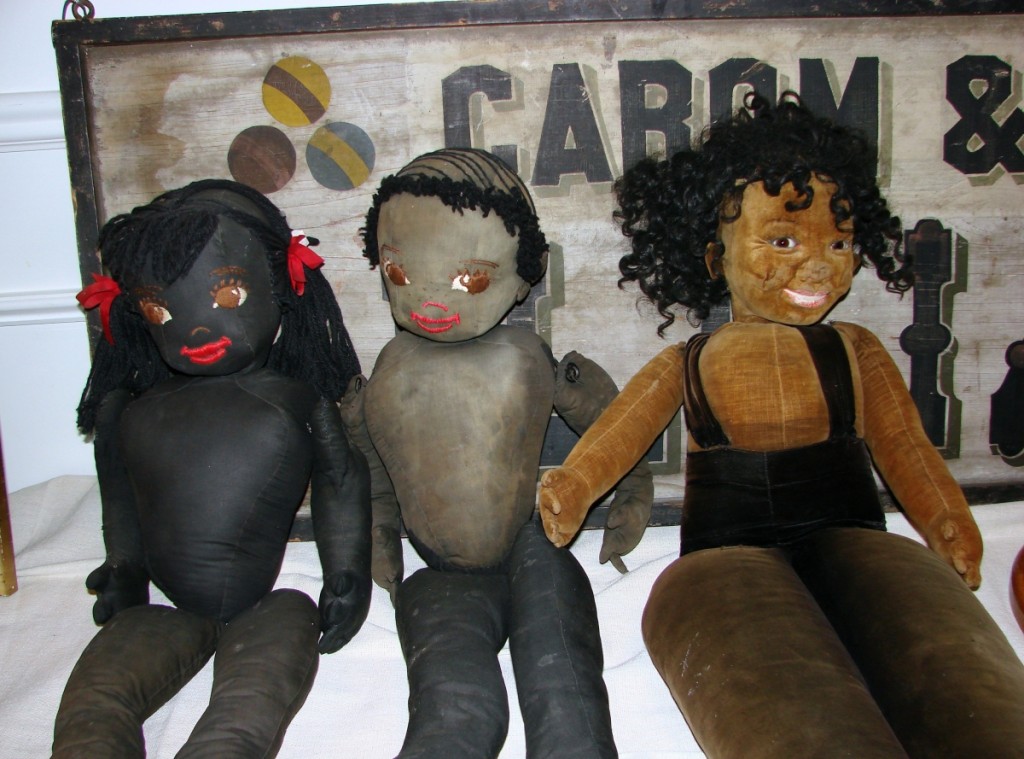 The doll on the right had been made by Norah Welling and the other two were homemade examples. Mario Pollo, Holliston, Mass., was asking $300 each.