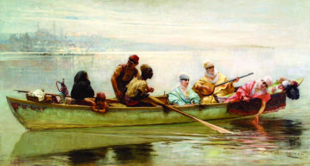 “Morning on the Bosphorus,” Frederick Arthur Bridgman (American, 1847–1928), undated. Flagler College, St Augustine, Fla.