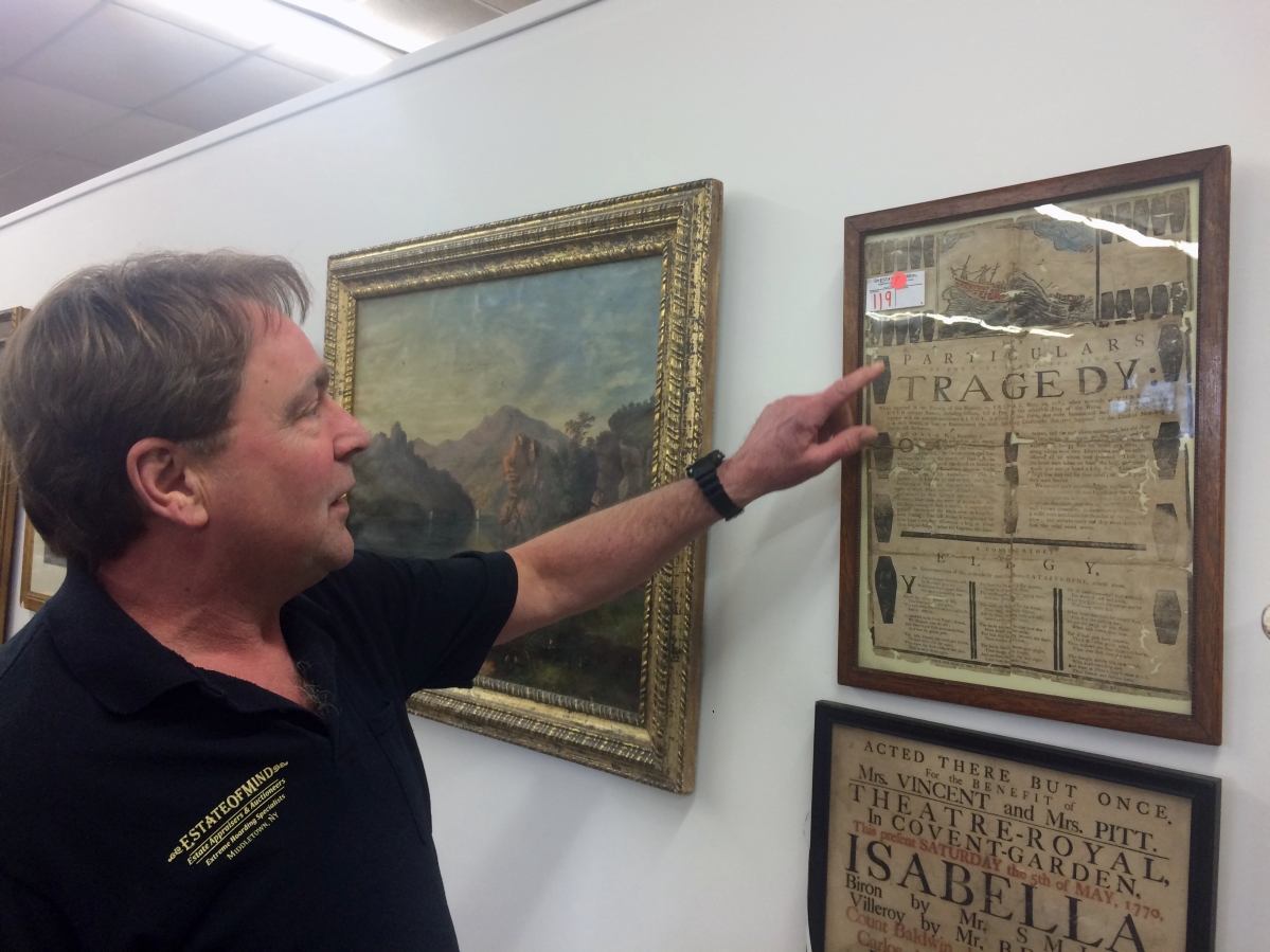 This framed broadside was one of the auction’s top lots at $6,490.