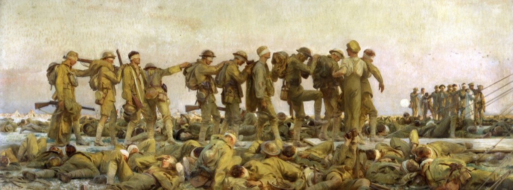 “Gassed” by John Singer Sargent (1856–1925), 1919. Oil on canvas, 90½ by 240 inches. Imperial War Museum, London