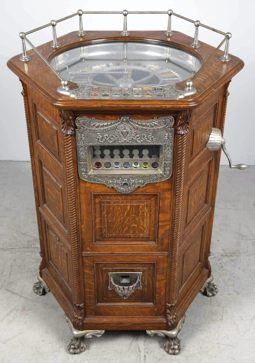 This five-cent Mills floor model roulette slot machine was the star of the auction, bringing $289,050.