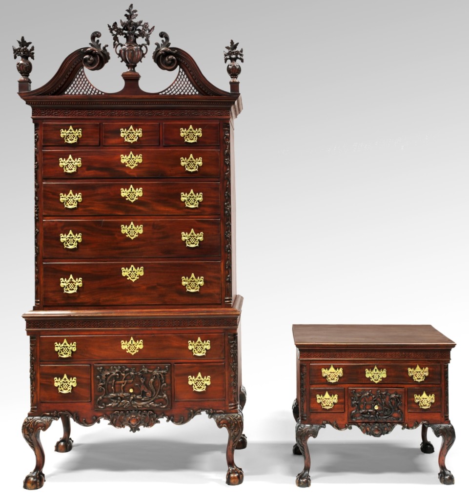 “The Fox and the Grapes” high chest of drawers and dressing table, Philadelphia, 1765–75. Philadelphia Museum of Art