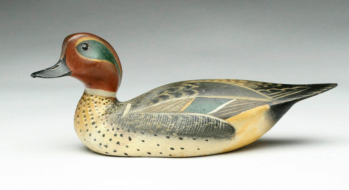 Rare 1936 model greenwing teal drake by Ward Brothers took $19,550.