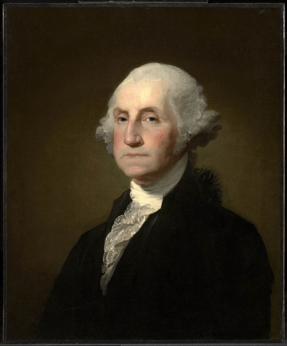 “George Washington” by Gilbert Stuart (1755–1828), 1796–1803, oil on canvas, Clark Art Institute.