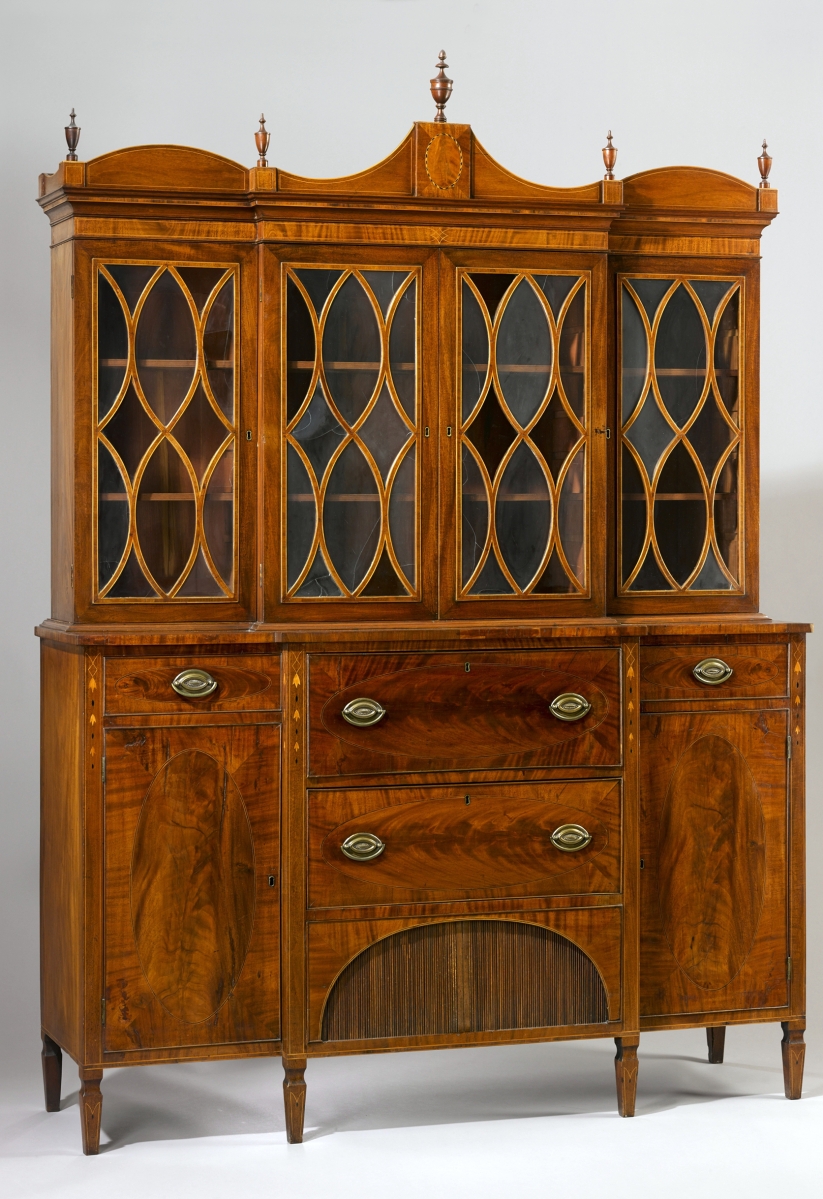 Secretary attributed to Nehemiah Adams (1769–1840), Salem, Mass., 1800–10, mahogany with inlay, Clark Art Institute; gift of Mr and Mrs Robert W. Chambers Jr.