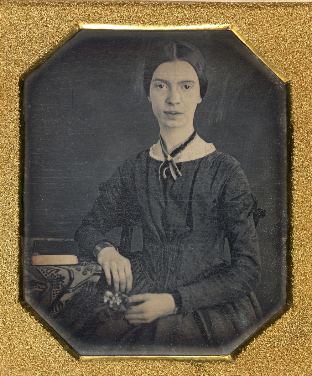 The only authenticated daguerreotype of Emily Dickinson (1830–1886) dates to circa 1847, Amherst College Archives & Special Collections; gift of Millicent Todd Bingham, 1956.