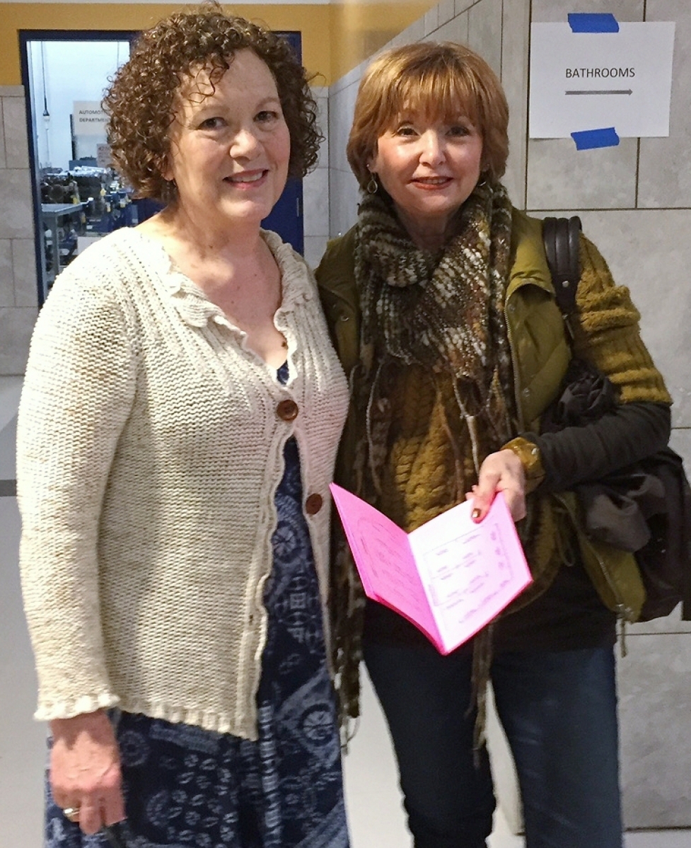 Show founder and coordinator Jan Praytor, left, with Terri Tushingham, a country Americana enthusiast from New Jersey who is often first in line.