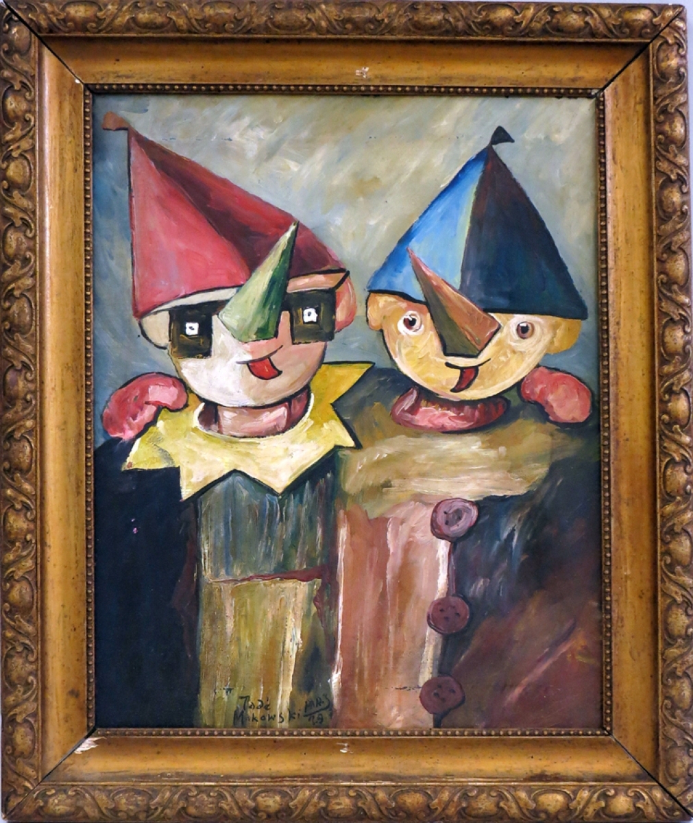 Scenes of carnivals and children were among the favorite subjects of Polish artist Tadeusz Makowski. This one with two children was titled “La petite famille” and reached $8,400.