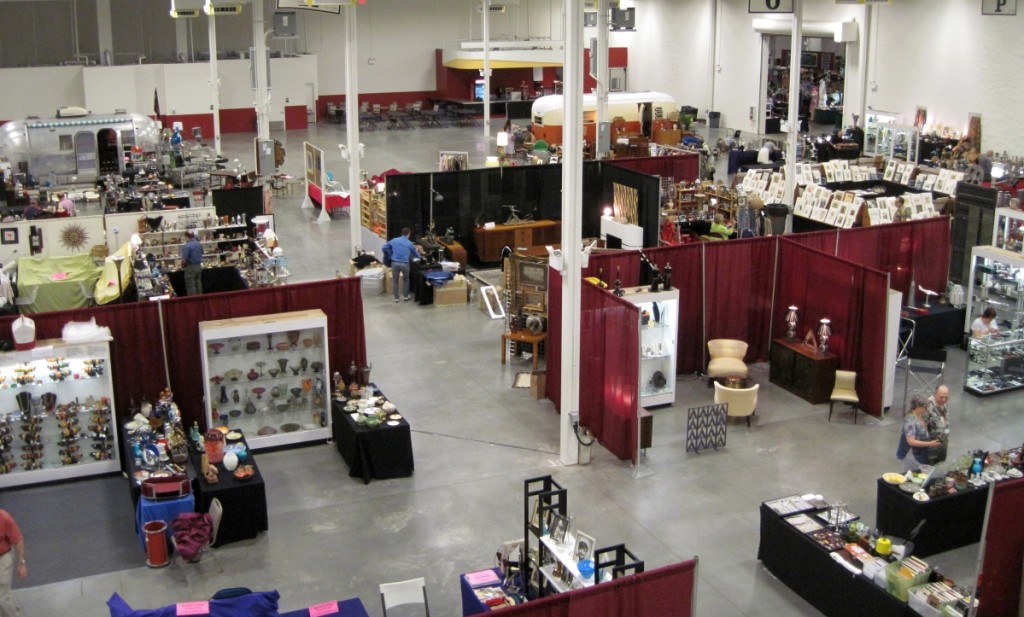 From overhead a view of show just minutes prior to opening.