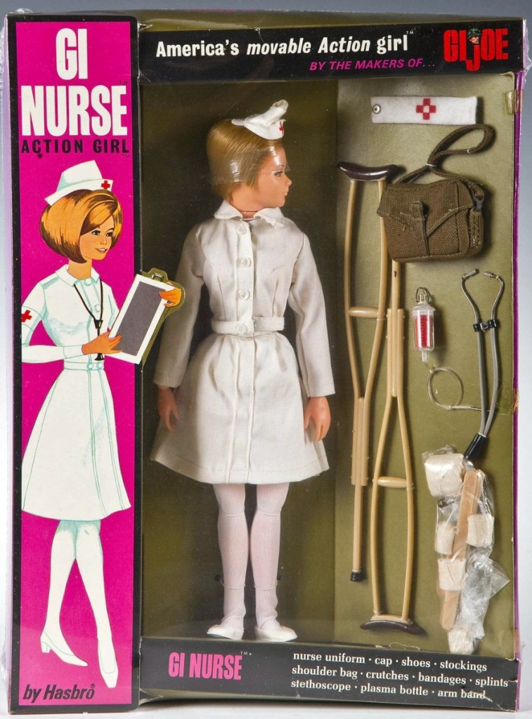 Maybe not the image of a GI Joe action figure, this 1967 GI Nurse in original box sold for $4,956.