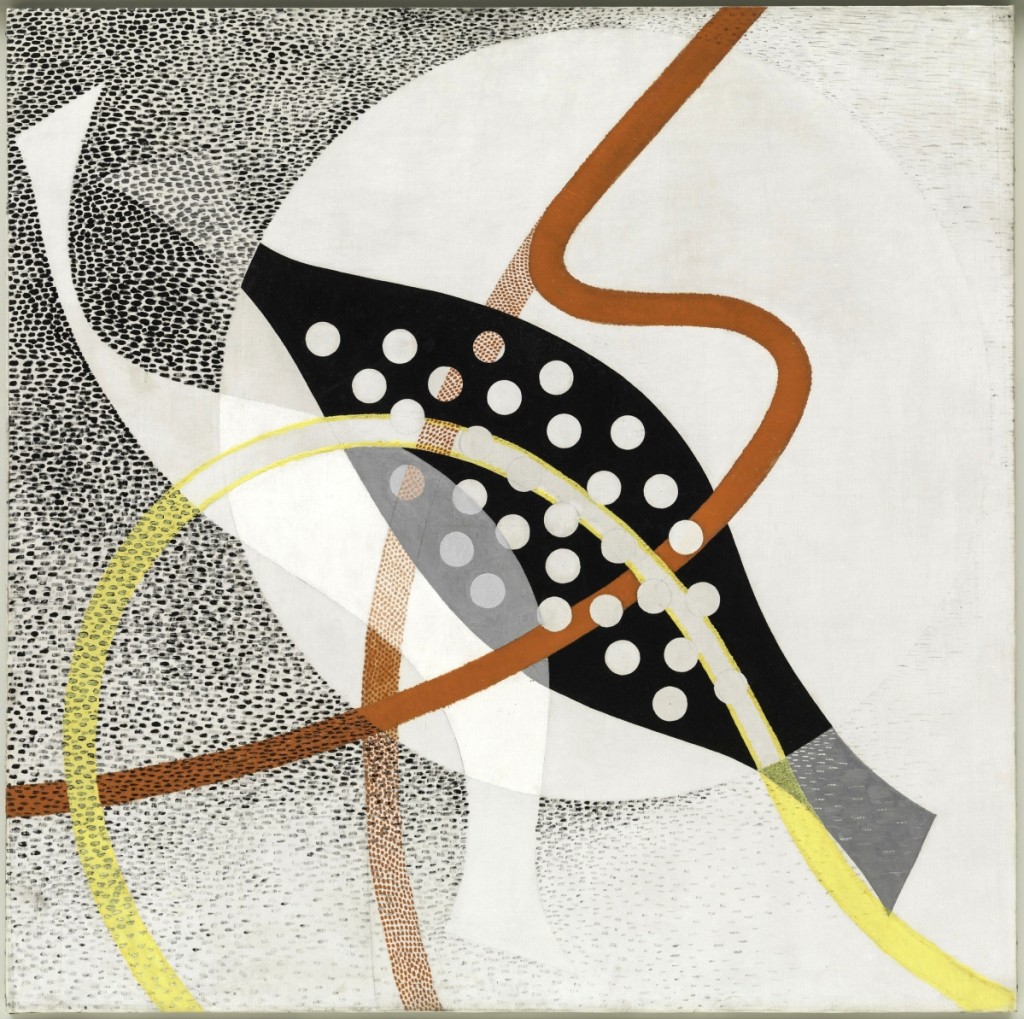 “CH BEATA I,” 1939, oil and graphite on canvas, 46-  by 47-  inches, Solomon R. Guggenheim Museum, New York, Solomon R. Guggenheim Founding Collection. ©2017 Hattula Moholy-Nagy/Artists Rights Society (ARS), New York/VG Bild-Kunst, Bonn, photo ©Solomon R. Guggenheim Foundation, New York, photography by Kristopher McKay.