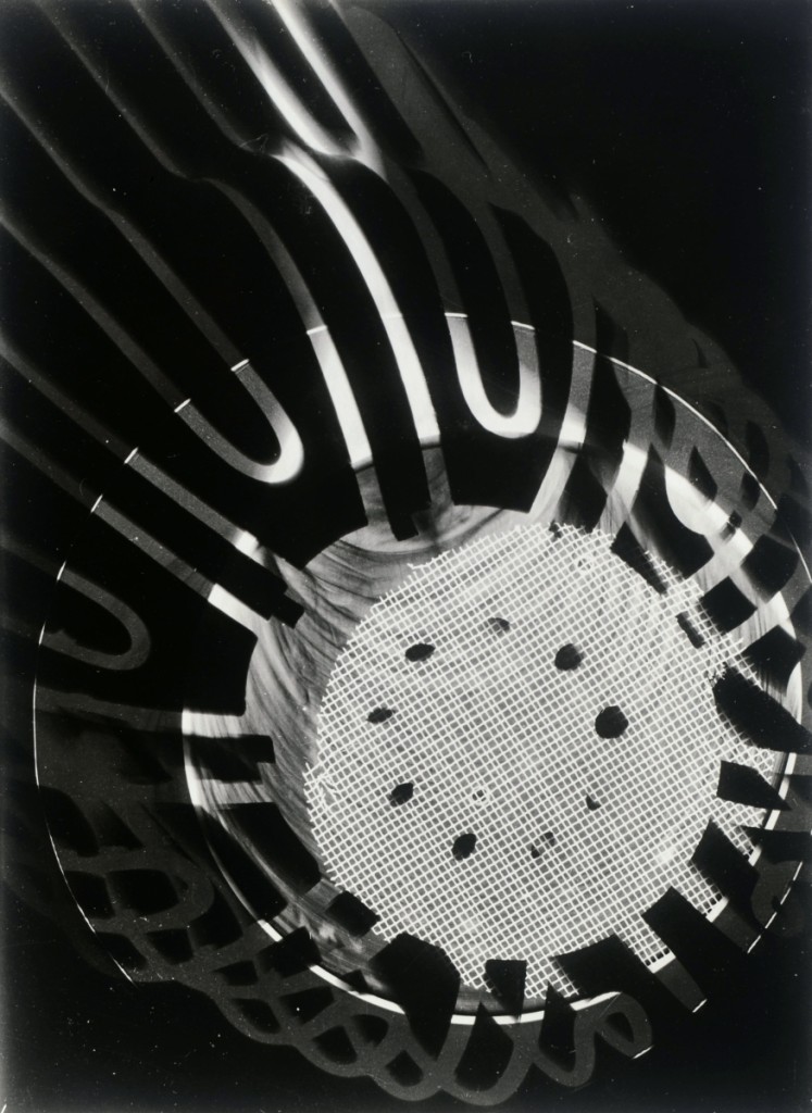 “Photogram,” 1925–28, printed 1929, gelatin silver print (enlargement from photogram) from the Giedion Portfolio, 15¾ by 11-13/16 inches, The Museum of Fine Arts, Houston, museum purchase funded by the Mary Kathryn Lynch Kurtz Charitable Lead Trust, The Manfred Heiting Collection, ©2017 Hattula Moholy-Nagy/Artists Rights Society (ARS), New York/VG Bild-Kunst, Bonn.