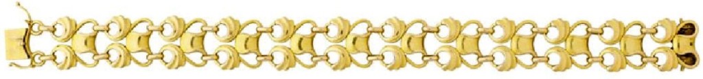The top lot from David Taylor’s Georg Jensen collection of jewelry, this yellow gold bracelet was a rare example. In fact, any Georg Jensen piece in gold is quite rare. It went out at $5,000.