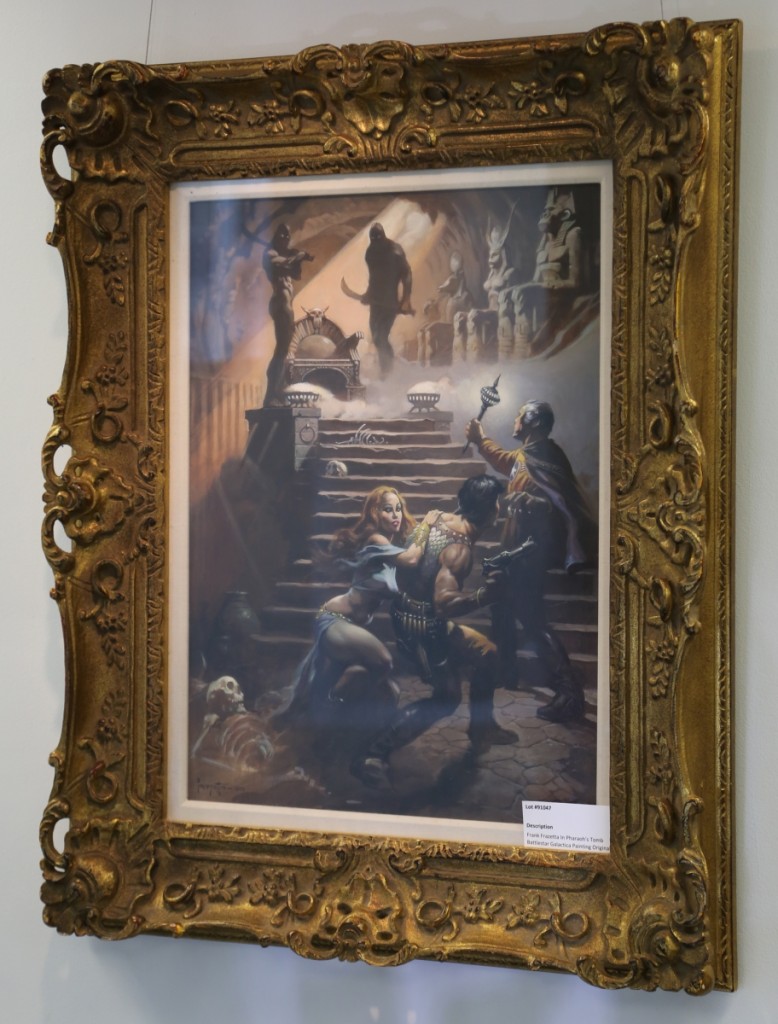 “Almost all of his images have become iconic,” said Joe Mannarino, director of comics and comic art in New York, of Frank Frazetta. Selling for $191,200 was “In Pharaoh’s Tomb,” an oil on canvas work that originally debuted in a 1978 TV Guide and appeared as an advertisement for Battlestar Galactica.