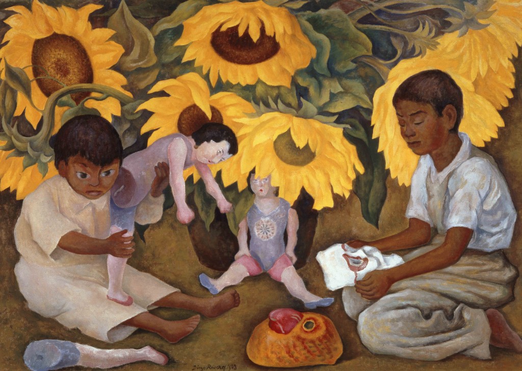 “Sunflowers” by Diego Rivera, 1943. ©2016 Banco de Mèxico Diego Rivera Frida Kahlo Museums Trust, Mexico, D.F. / Artists Rights Society (ARS), New York and the INBA.