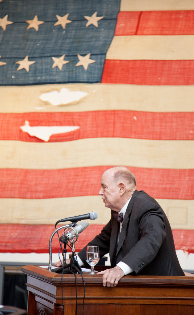 Beau at podium